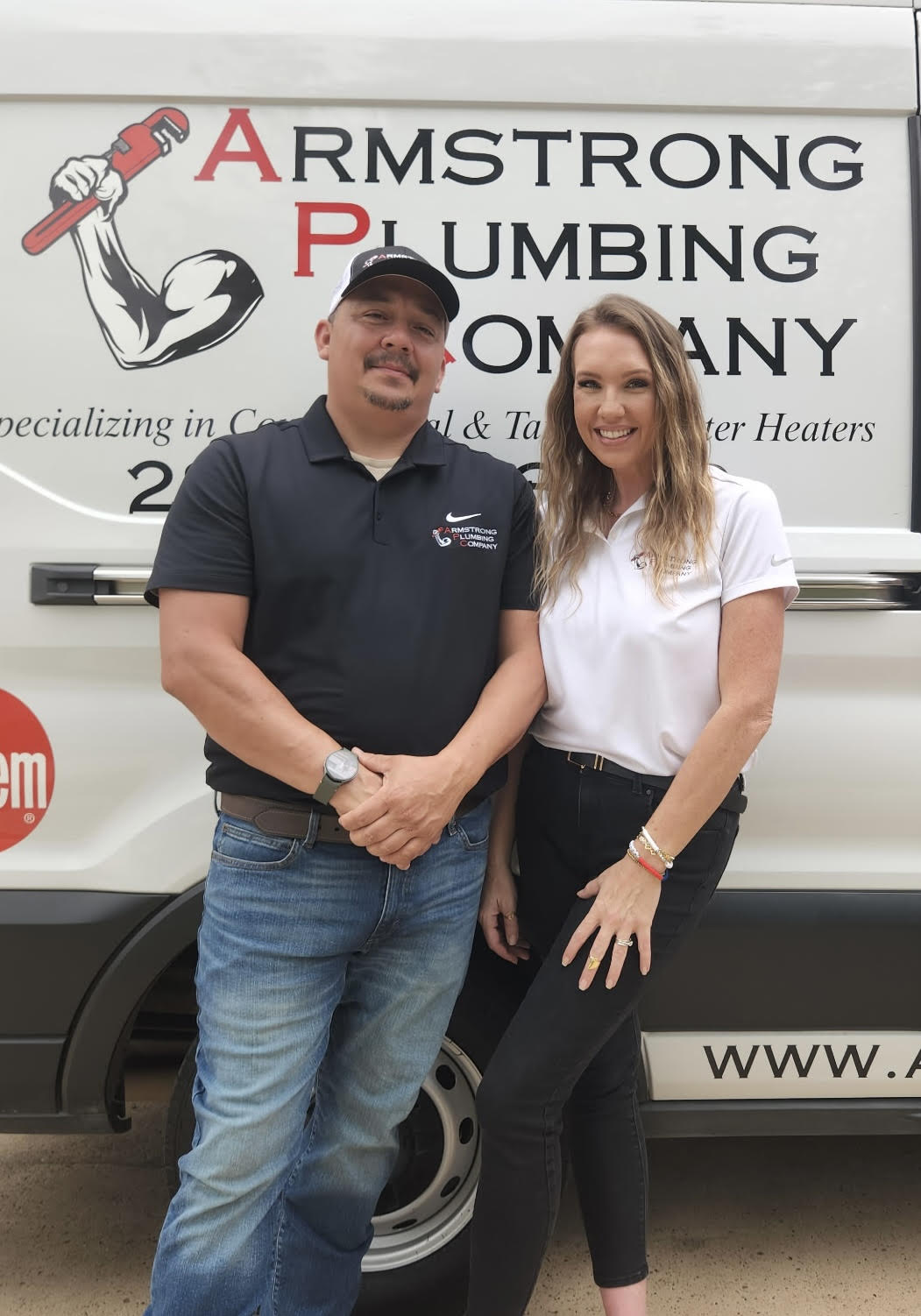 David Armstrong, master plumber and co-owner of Armstrong Plumbing Company, working on a residential plumbing job in Pearland, TX
