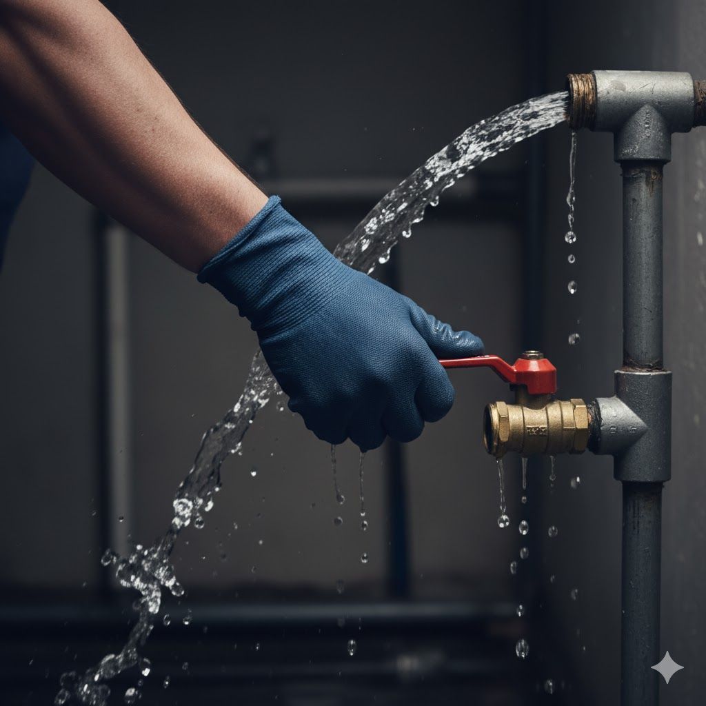 Emergency plumbing equipment for burst pipe response