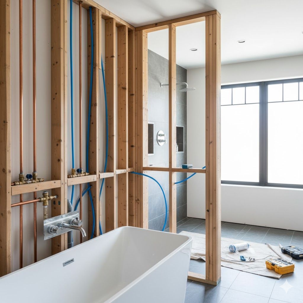 Bathroom and kitchen remodeling plumbing