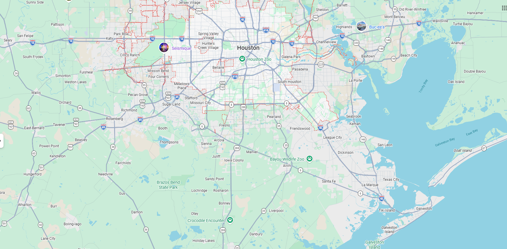 Map of Texas highlighting Armstrong Plumbing service region
